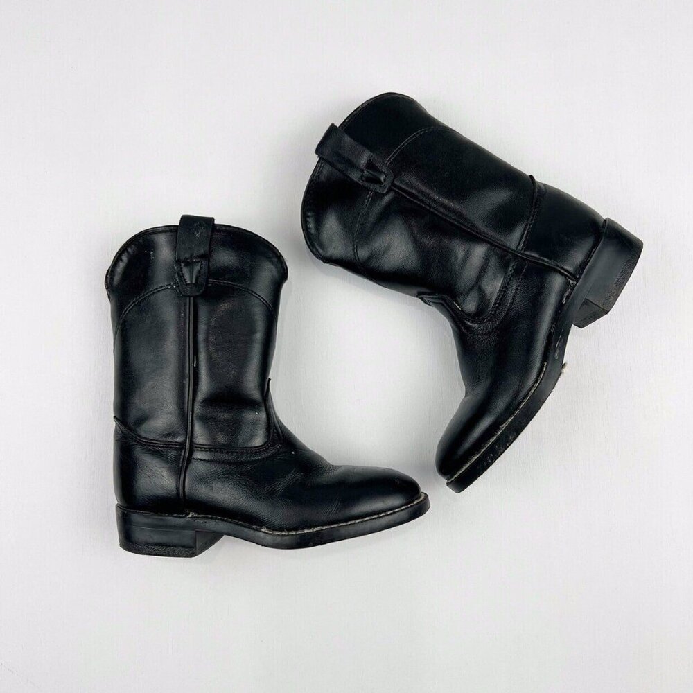 Laredo Kids Western Boots in Black Leather